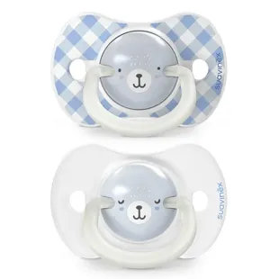 Suavinex Wild&amp;Free Night Pacifier Physiological Silicone Teat SX Pro Blue 6-18m 2 pcs