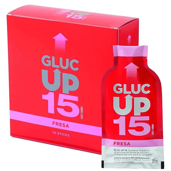 Gluc UP 15 Erdbeere 10 Sticks