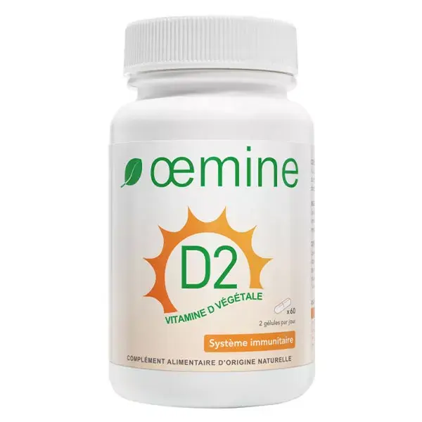 Oemine D2 Vitamine D Végétale 60 gélules