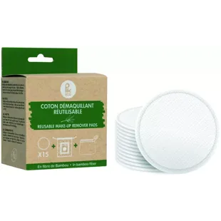 Almofadas removedoras de maquiagem de algodão orgânico reutilizáveis Plic