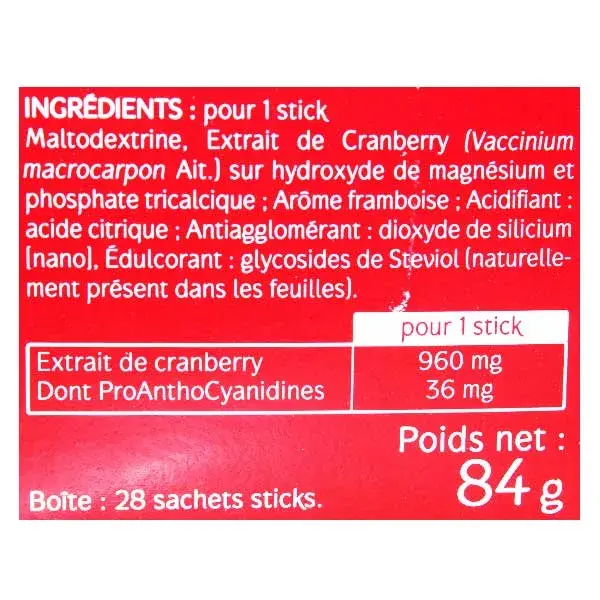NATURACTIVE Urisanol Cranberry Stevia batch di bastoni 2 x 28 bustine