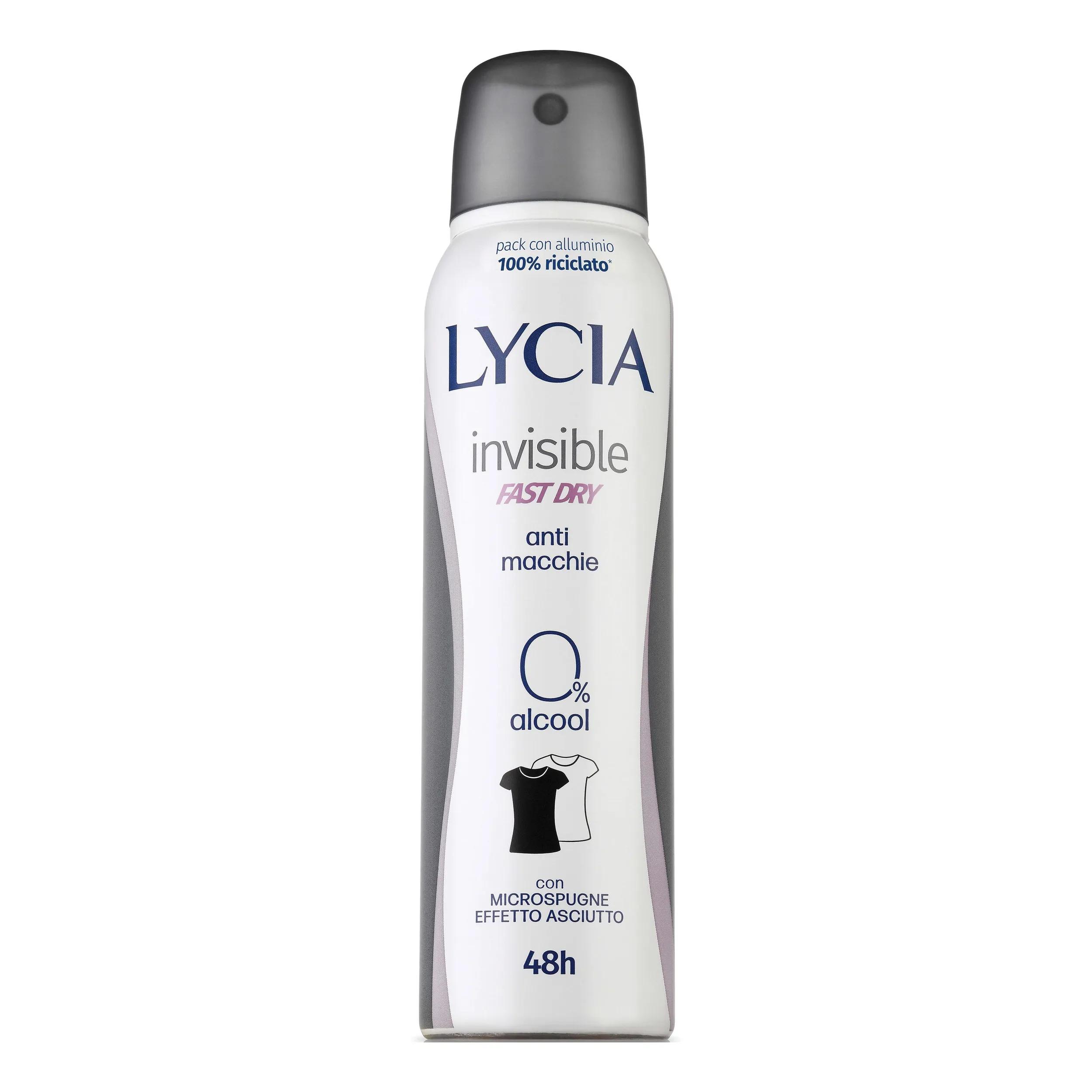 Lycia Invisible Fast Dry Spray Deodorante Antiodore 150 ml