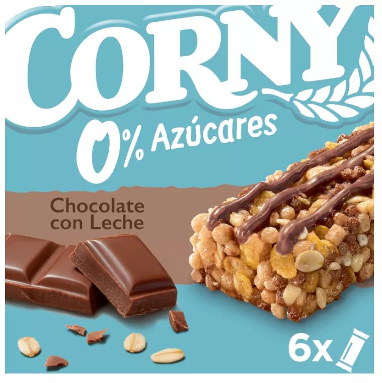 Corny Barrita Chocolate con Leche Sin Azúcar Añadido 6x20 gr