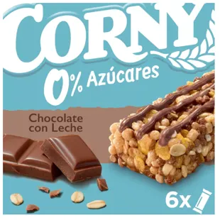 Corny Milk Chocolate Bar Without Added Sugar 6x20 gr