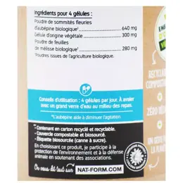 Nat & Form Écoresponsable Aubépine Mélisse Bio 120 gélules