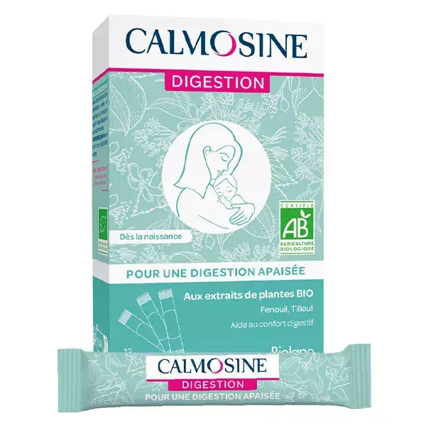 Calmosine Digestion Bio Boisson Apaisante Confort Digestif Bébé 12 dosettes