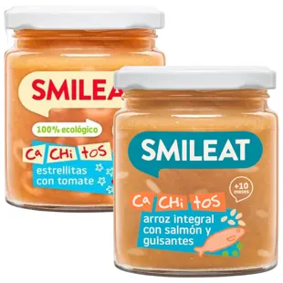 Smileat Jar CA-CHI-TOS +10m Rice with Salmon and Peas 230 gr + Pasta with Tomato 230 gr
