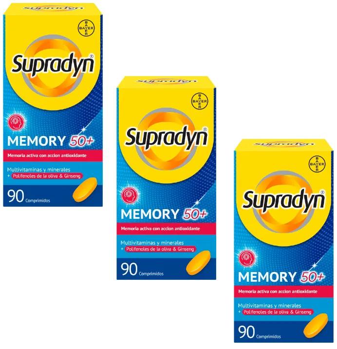 Supradyn Memory 50+ Vitamine und Energie mit Ginseng 3x90 Tabletten