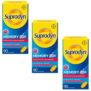 Supradyn Memory 50+ Vitamins, Minerals and Energy with Ginseng 3x90 Tablets SAVING FORMAT 