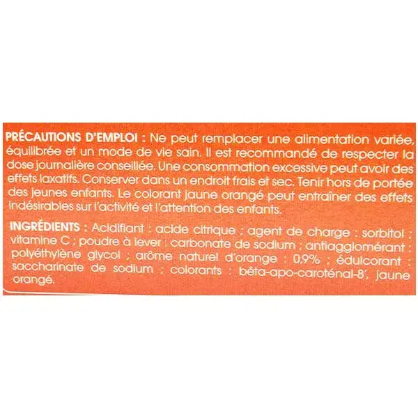 Juvamine Vitamine C 500  Orange Sans Sucres Effervescents 30 comprimés
