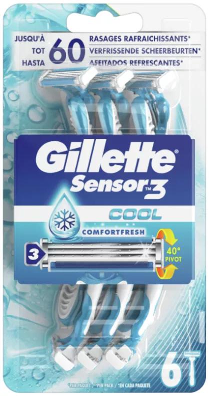 Gillette Sensor3 Cool Maquinillas Afeitar Desechables 6 uds