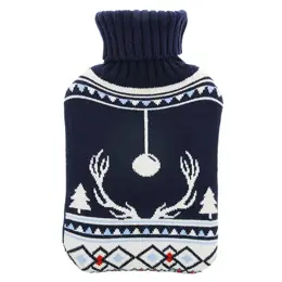 Estipharm Bouillotte Hiver Pull Bleu Boule de Noël 2L