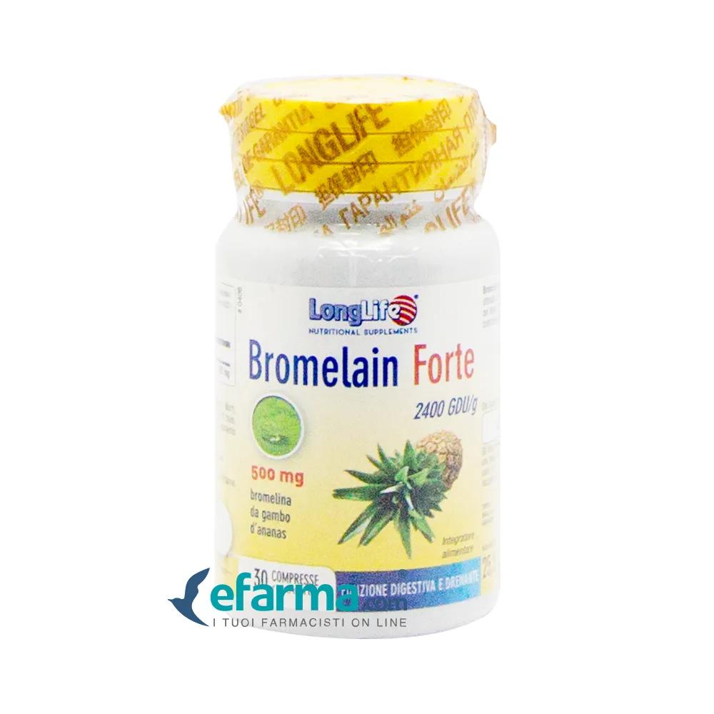 LongLife Bromelain Forte 500 mg Integratore 30 Compresse