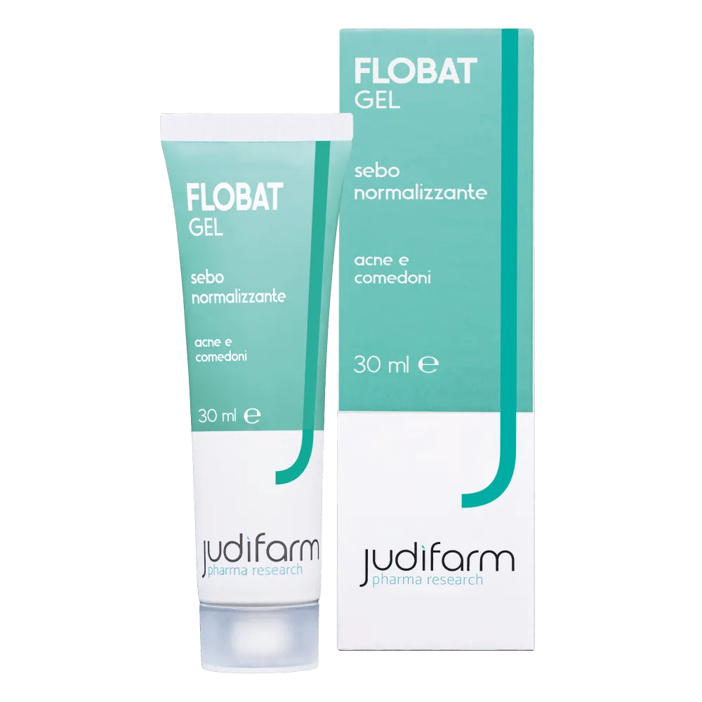 Flobat Gel Sebo Normalizzante per Pelle Grassa, Sensibile e Impura 30 ml