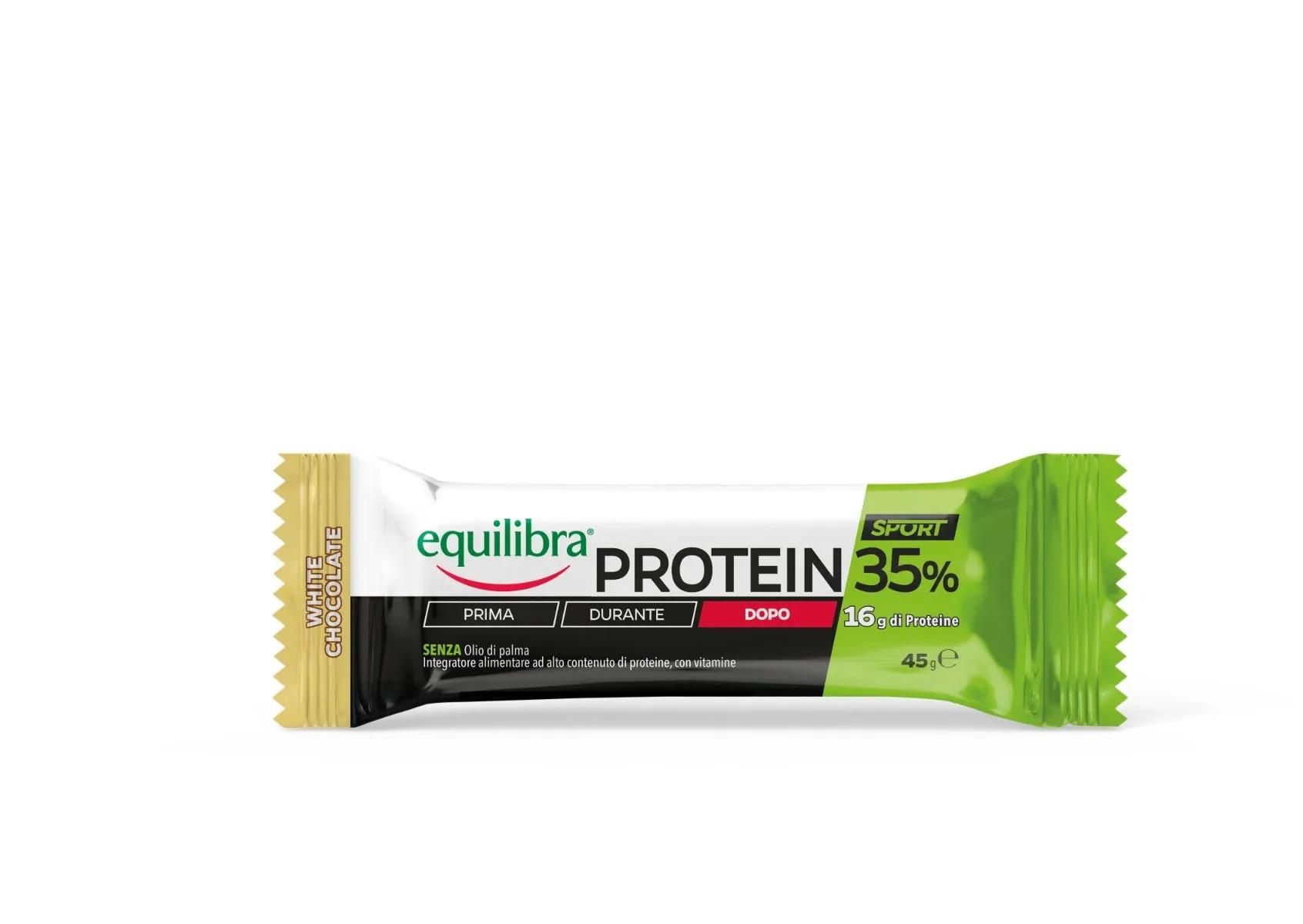 Equilibra Protein 35% White Chocolate Barretta da 45 g