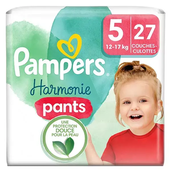 Pampers Harmonie Pants Taille 5 27 Couches-Culottes 12kg - 17kg Protection Douce Pour La Peau