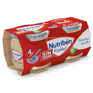 Nutribén Potitos Verduritas con Pollo +4m 2x120 gr