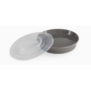 Twistshake Non-Slip Plate with Lid Pastel Grey +6m