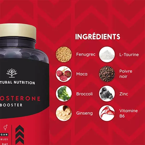 N2 Natural Nutrition Booster de Testostérone 60 capsules