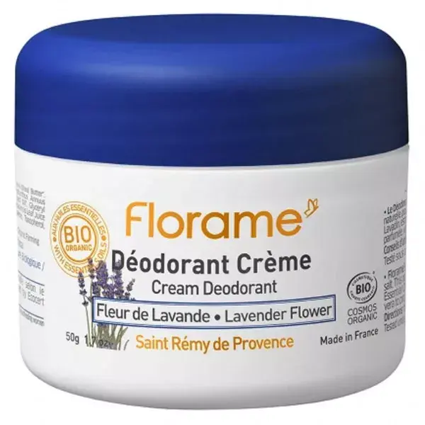 Florame Corps Déodorant Crème Fleur de Lavande 50g