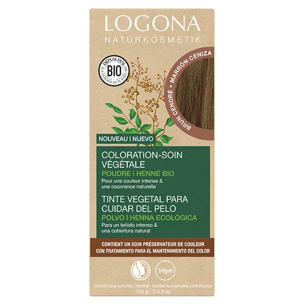 Logona Coloration-soin brun cendré 100g