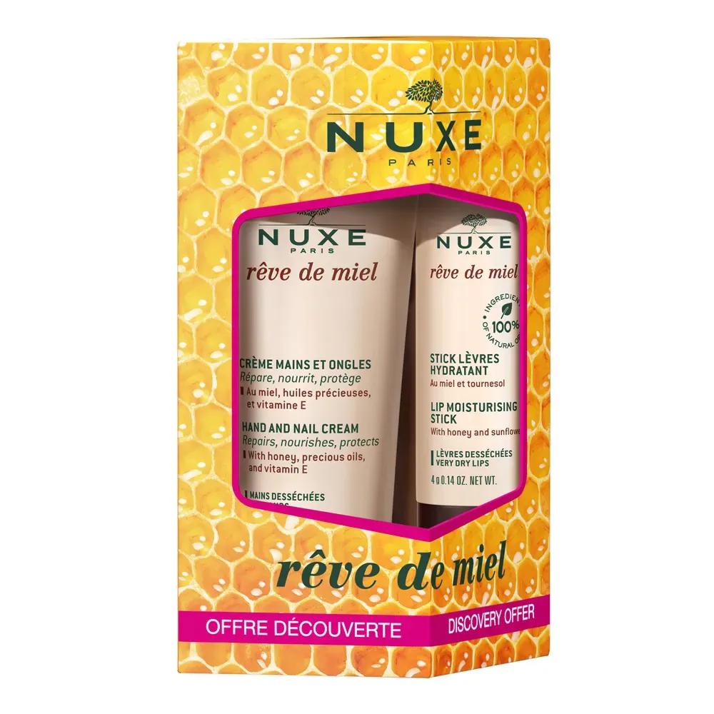 Nuxe Cofanetto Reve De Miel Crema Mani e Unghie 30 ml + Stick Labbra Idratante Duo 4 gr