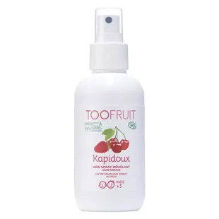 Toofruit Bambino Capelli Kapidoux Spray Districante Fragola Ciliegia Bio 125ml