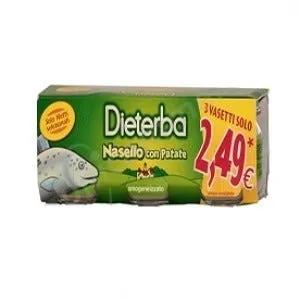 Dieterba Omogenizzato Nasello 3 Vasetti da 80 g