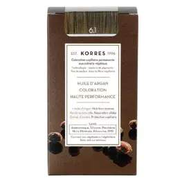 Korres Capillaire Coloration Permanente Blond Foncé Cendré 6.1