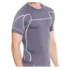 Cellutex T-shirt de Compression Running Gris & Ecru pour Homme Taille L/XL