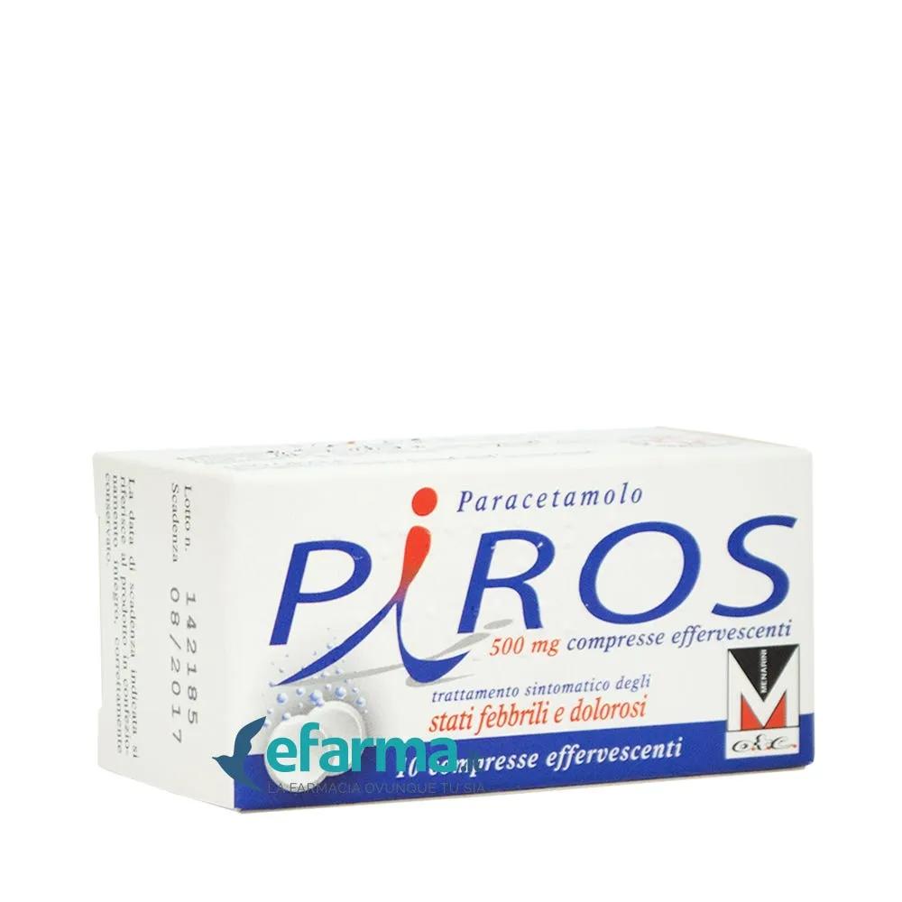 Piros 500 mg Paracetamolo 10 Compresse effervescenti