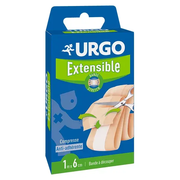 Urgo First Aid Extensible Anti-Adhesive Compress Cutting Tape 6cm x 1m