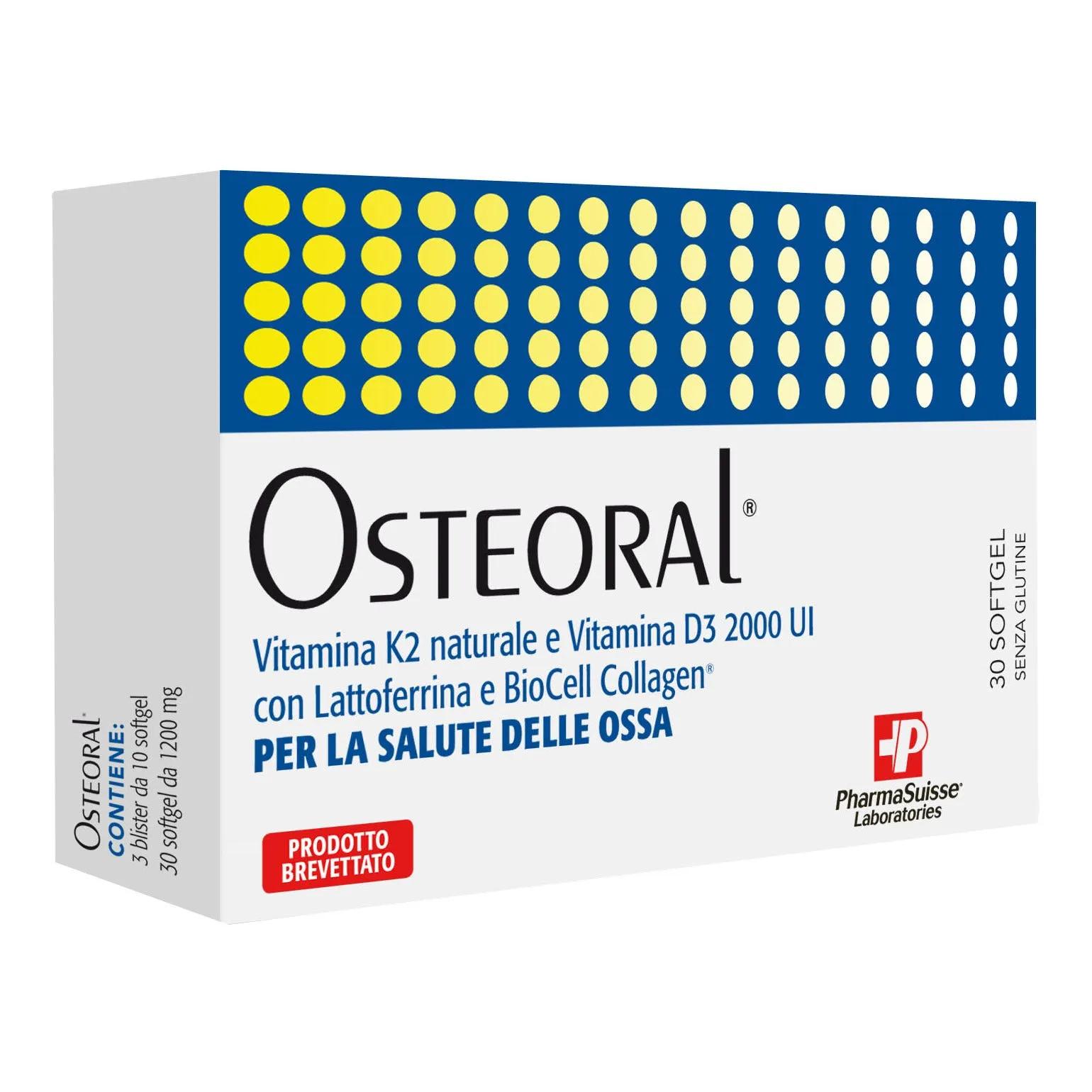 Osteoral Integratore Per Le Ossa 30 Capsule Molli