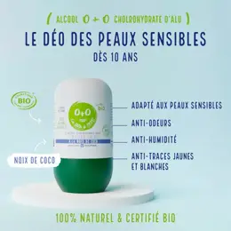 Poupina Soins Enfant Déodorant Noix de Coco Bio Lot de 2 x 50ml