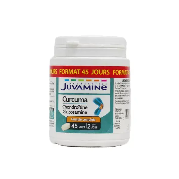 Juvamine Curcuma Chondroïtine Glucosamine 90 comprimés