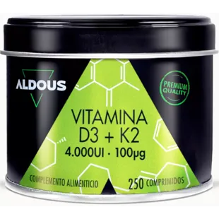 Aldous Bio Vitamina D3+K2 250 Comprimidos