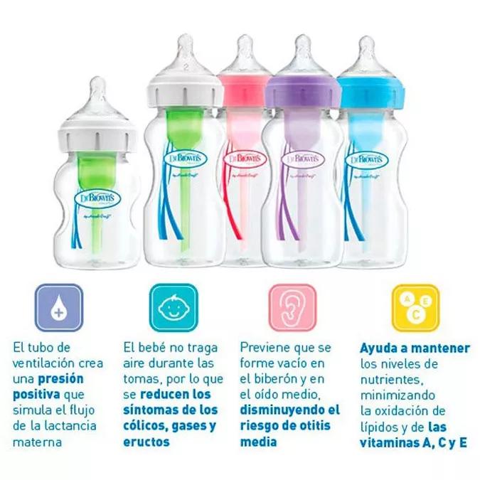 Biberón Dr Brown's Options De Vidrio 2 Pack 4oz/120ml 0m Cristal