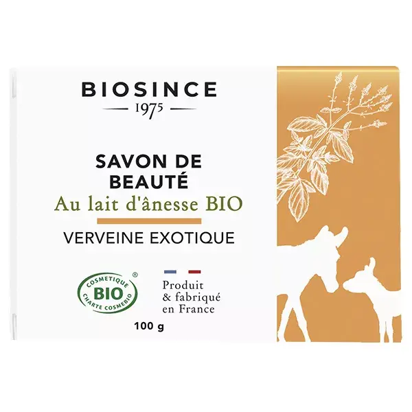 Biosince 1975 Savon de Beauté Lait d'Ânesse Verveine Exotique Bio 100g