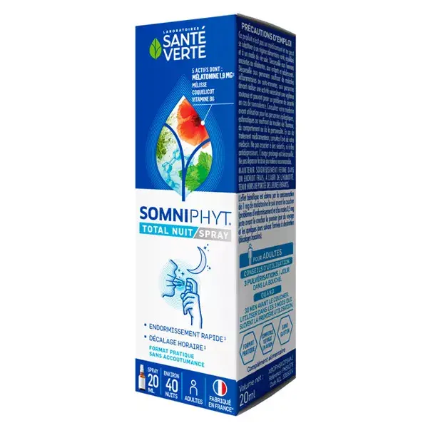 Santé Verte  Sominiphyt 30' Spray oral melatonin 20ml