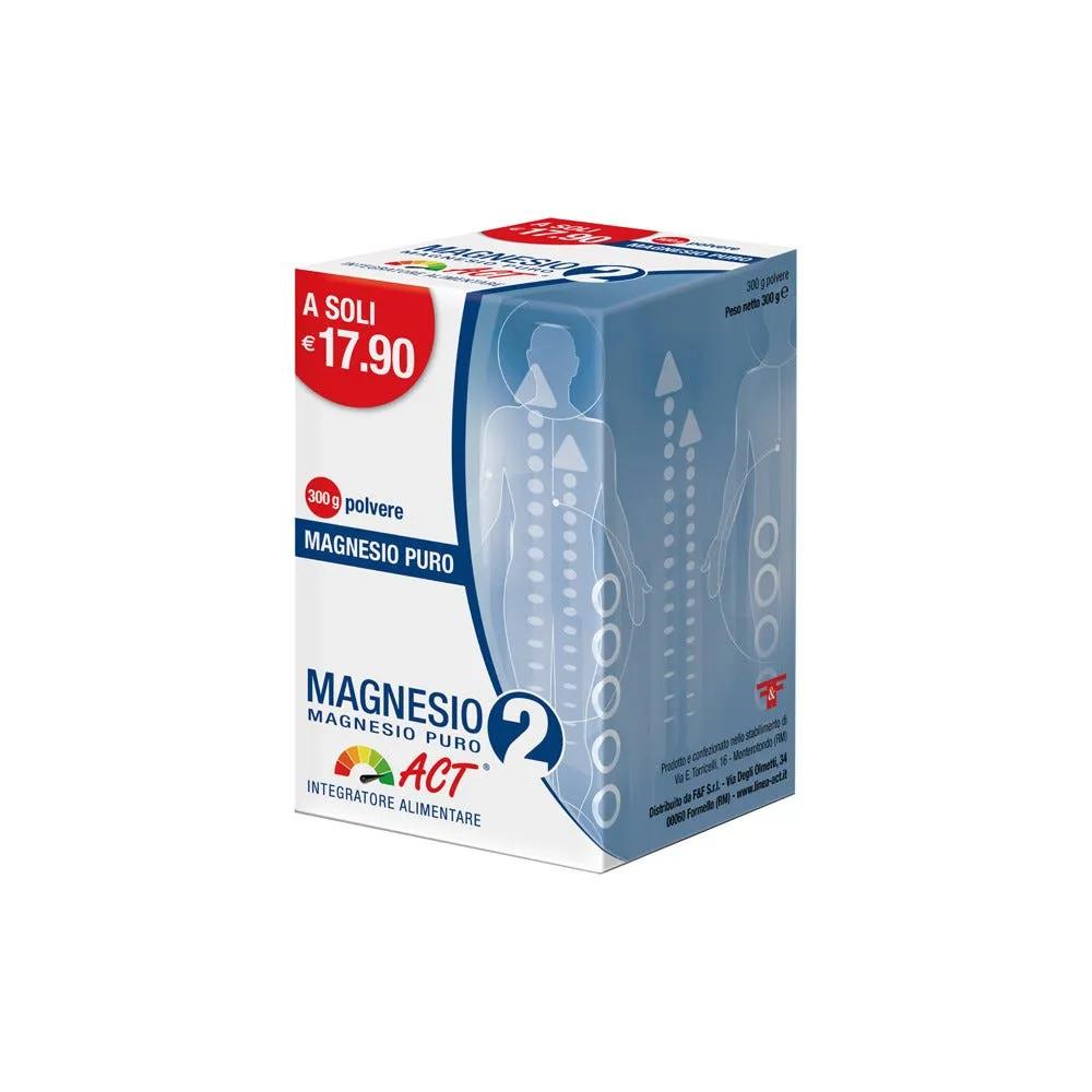 Magnesio 2 Act Magnesio Puro Integratore In Polvere 300 g