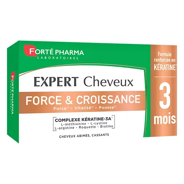 Forté Pharma Expert Cheveux Force & Croissance Vitalité Kératine Format 3 mois