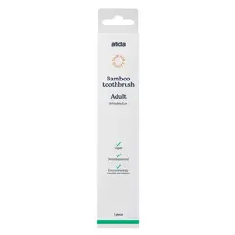 Atida Bucco-Dentaire Brosse à Dent Bambou Adulte Medium Blanc