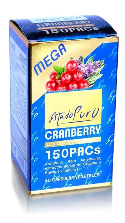 Estado Puro Cranberry Mega 150 40 Cápsulas Vegetais