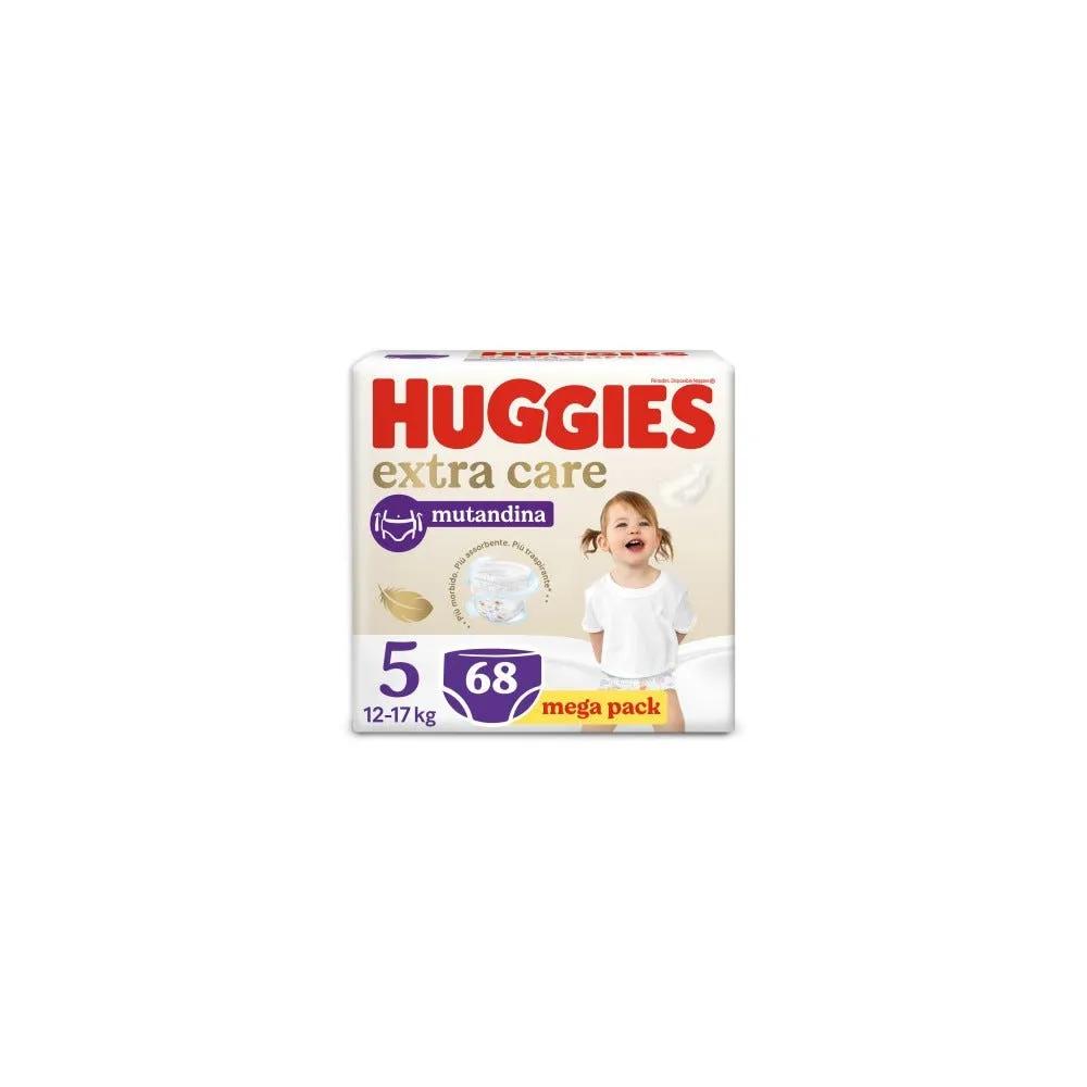 Huggies Extra Care Megapack Mutandina Taglia 5 12-17 Kg 68 Pezzi