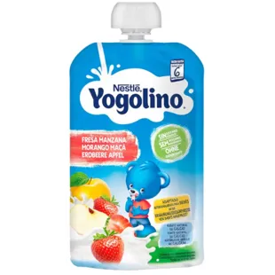Nestle Iogolino Sachet Milch und Obst Apfel und Erdbeere 90gr