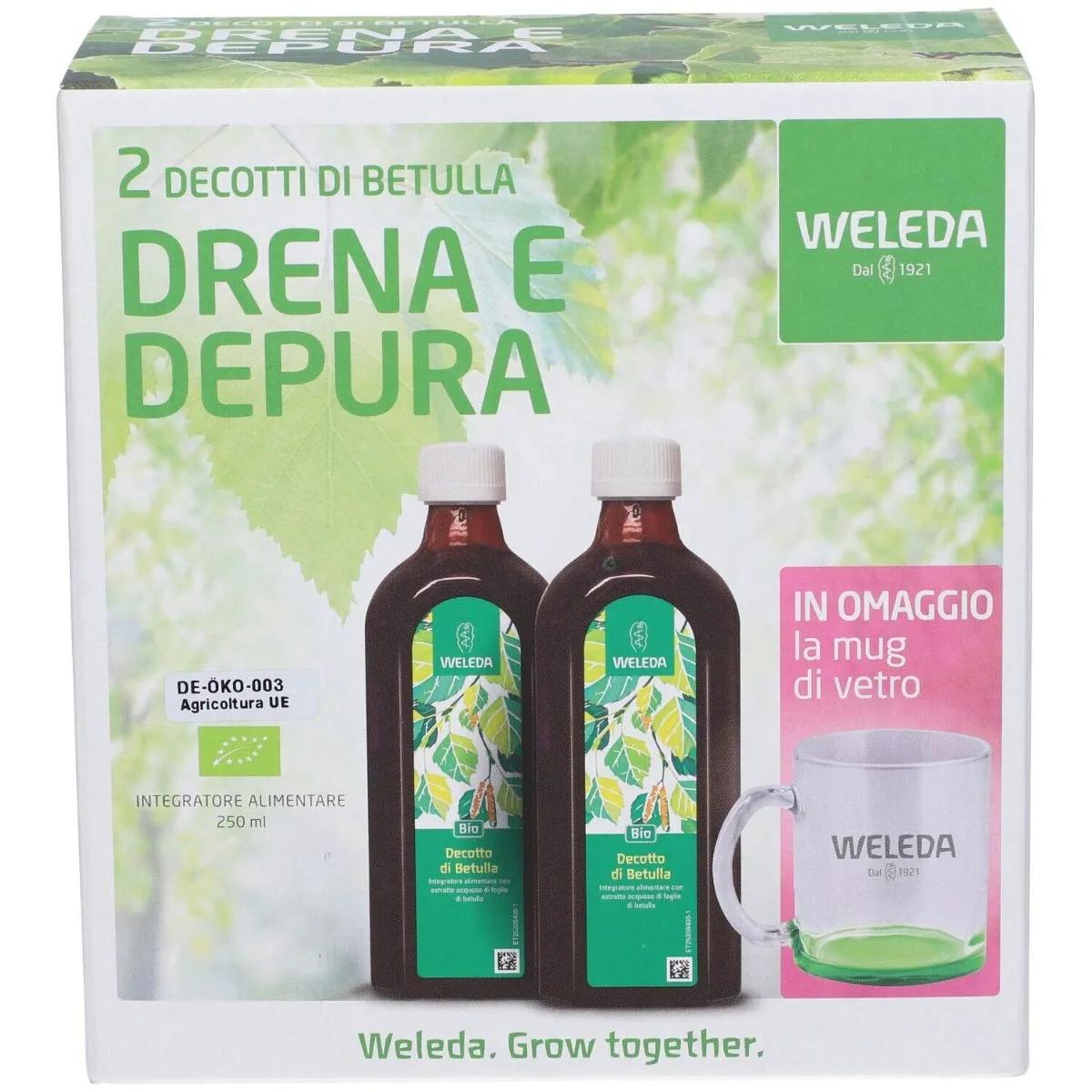 Weleda Special Pack Depurativo e Drenante Decotto Di Betulla 2 Bottiglie + Tazza in Regalo