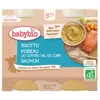 Babybio Risotto Poireau du Centre-Val de Loire Saumon Bio 2 x 200g