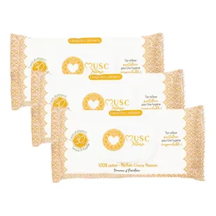 Salviettine profumate intime al muschio Crazy Passion - Confezione da 3 x 30 salviettine