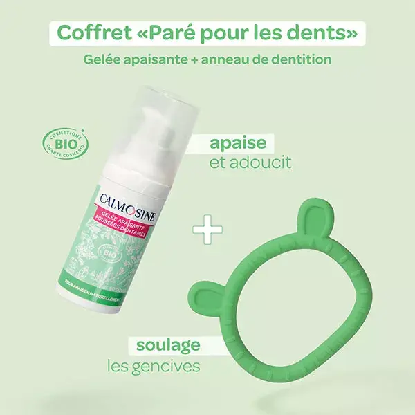 Calmosine Coffret Parés pour les dents Gelée apaisante & Anneau de dentition