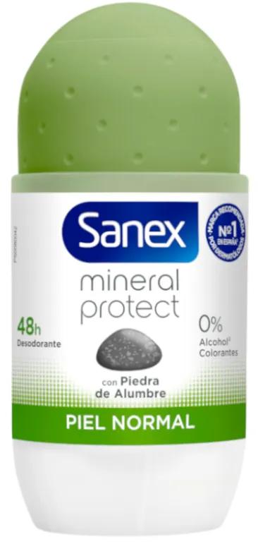 Déodorant à la pierre d&#39;alun Sanex Mineral Protect Peau normale 48H Roll-On 50 ml